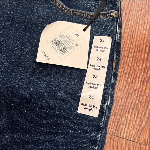 NWT Plus Size Ava & Viv Womens High-Rise 90's Straight Leg Jeans‎ Blue Denim 24 - Picture 7 of 11